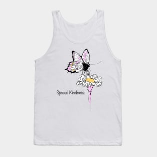 Butterfly on flower Spread Kindness t-shirt for kids and adults Tank Top